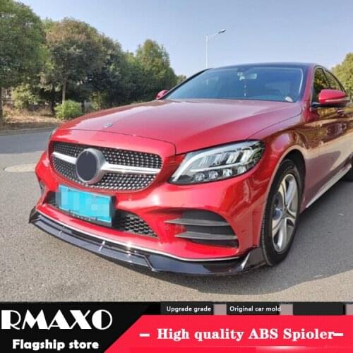For Mercedes-Benz W205 front Bumper Diffuser Bumpers Protector For Benz C-Class C200 C180 Body kit bumper Before Rear lipspoiler