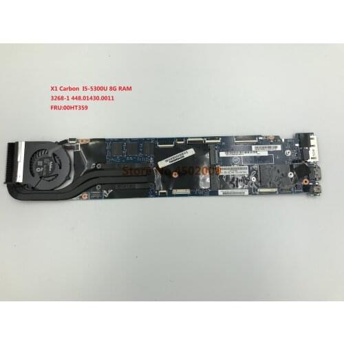 For lenovo thinkpad X1 Carbon 00HT359 13268-1 laptop motherboard with I5-5300U 8G RAM 100% tested work