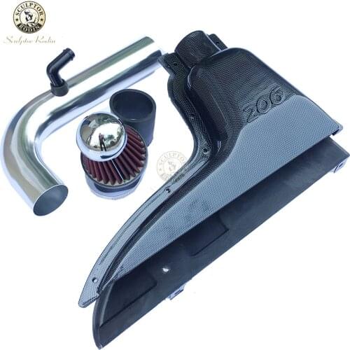 High Flow Air Intake Kit Car Parts Systems Intake Box Air Filter FOR Peugeot 206 106 306 VTS False Carbon Fiber Style