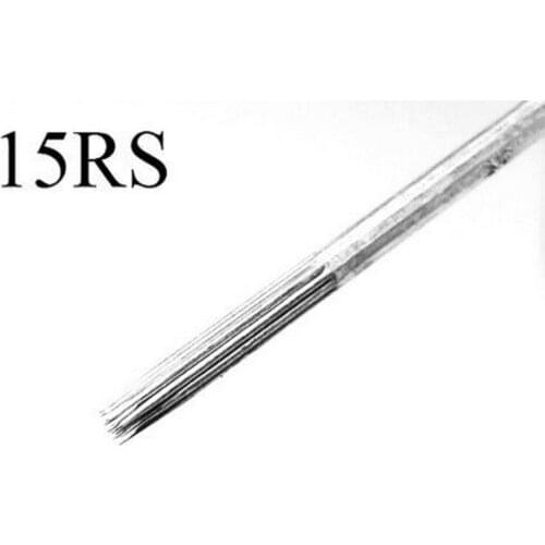 Box Of 50pcs Disposable Sterilized 15RS Tattoo Needles (15 Round Shader) Wholesale Supply