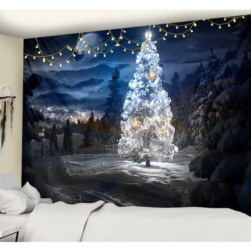 Beautiful Christmas wall hanging Hippie fireplace home decoration background cloth large size tapestry Bohemian decoration