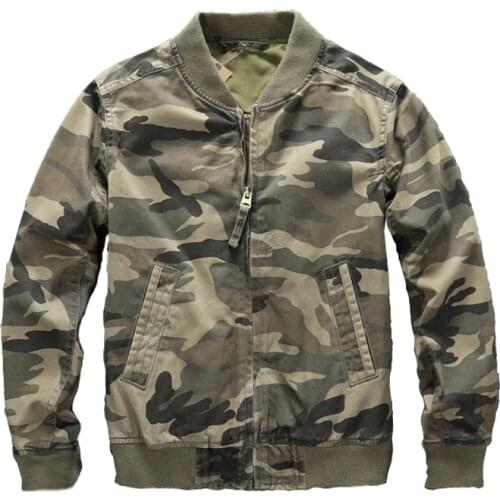 Japanese Harajuku Zip Up Camo Denim Jacket for Men Urban Boys Streetwear Military Camouflage Baseball Jackets Plus Size
