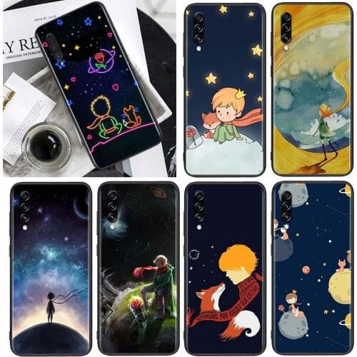 Cute little prince for Samsung Galaxy A90 A80 A70 A60 A50 A40 M30 A20E A2Core A10S A10E Soft Black Phone Case