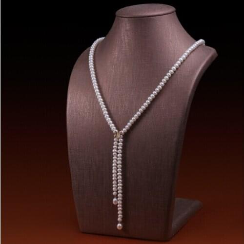 Small Natural Pearl Necklace Necklace Jewelry Fashion Genuine Pearls Beads Knotted Women Autumn Winter Jewelry
