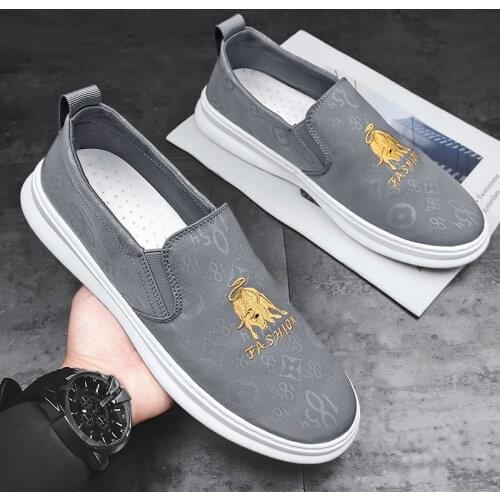 2021 new fashion brand old Beijing cloth shoes mens flat-bottomed one-legged lazy shoes deodorant breathable linen sail casual