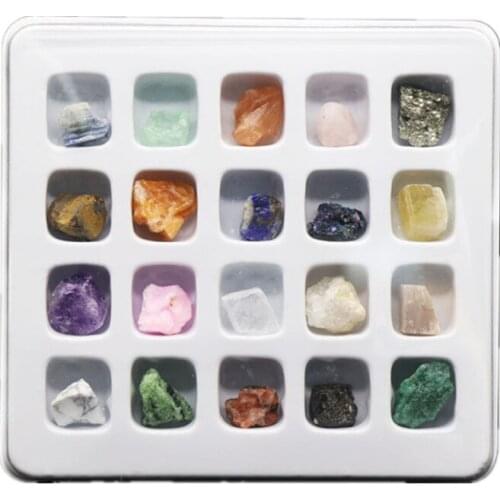 Natural crystal ore specimens 20 kinds of mixed gemstones geography early education materials