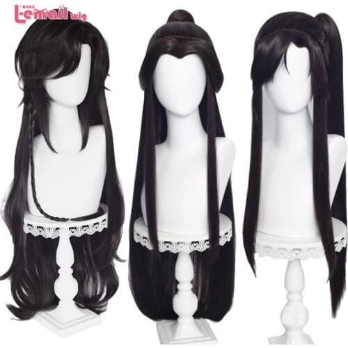 L-email wig Tian Guan Ci Fu Cosplay Wigs Xie Lian Hua Cheng Long Black Hair Heaven Officials Blessing Cosplay Synthetic Wig