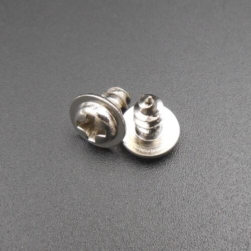 200Pcs M4X8 M4 Round Head Washer Self Tapping Sheet Metal Bolt Screw Screws Ni-plated 4MMX8MM Dia.= 4MM X Lenght= 8MM *AT349X200