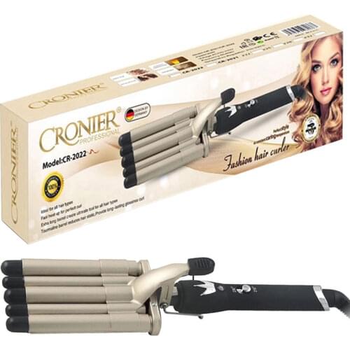 Max 410°F professional hair curling tongs 110V-240V electric hair curler wave curling iron corrugated styling tools