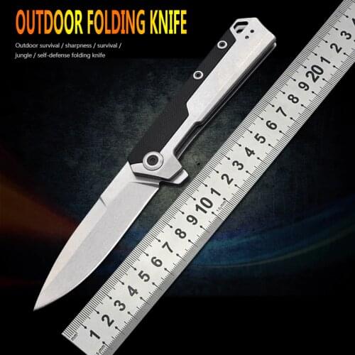 Folding knife high hardness outdoor sharp self-defense portable fruit knife camping portable fishing knife EDC tool knife
