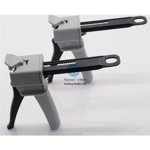 Dental lab 4:1 / 10:1 Impression Mixing Dispenser Dispensing Gun 50ml 2Pcs