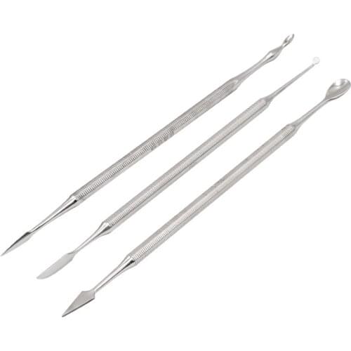 3 Types Dental Wax Carving Sculpting Knife Blade Stainles Steel Double Head Side Clay Carving Tool Dentist Pick Wax Equipment