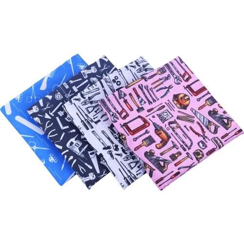 Polyester fabric Christmas celebration sewing cloth clothes quilt tablecloth fabric printing textile crafts DIY 50 * 140cm/piece