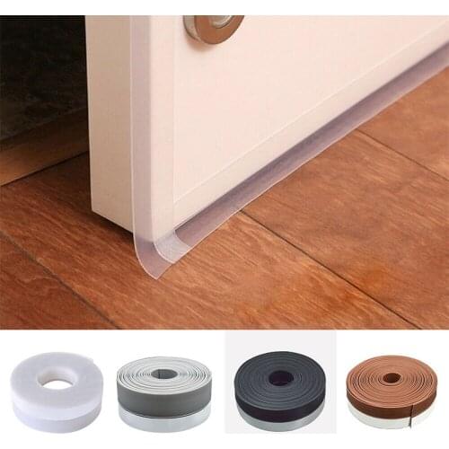 25mm Width Window Door Bottom Seal Strip Self Adhesive Silicone Rubber Soundproofing Dust Door Windshield Sealing Strips Draught
