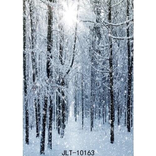Snowy Forest Portrait Vinyl Photographic Background for Wedding Baby New Born Children Backdrop Photo Shoot Photocall