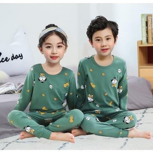 Winter Children Clothes Kids Clothing Set Boys Pajamas Sets Cartoon Monkey Nightwear Pajamas Girls Sleepwear Baby Pyjamas Suits