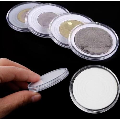 1 Round Coin Commemorative Coin Collection Box Material PS For 1 Oz American Silver Storage Box