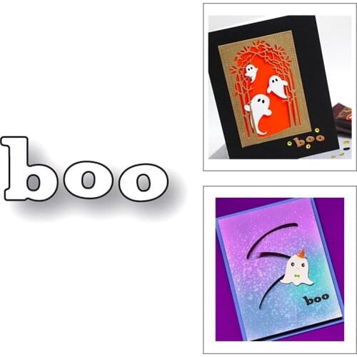 2020 New Halloween English Words Boo Metal Cutting Dies For DIY Cut Paper Making Decoration Greeting Card Scrapbooking No Stamps