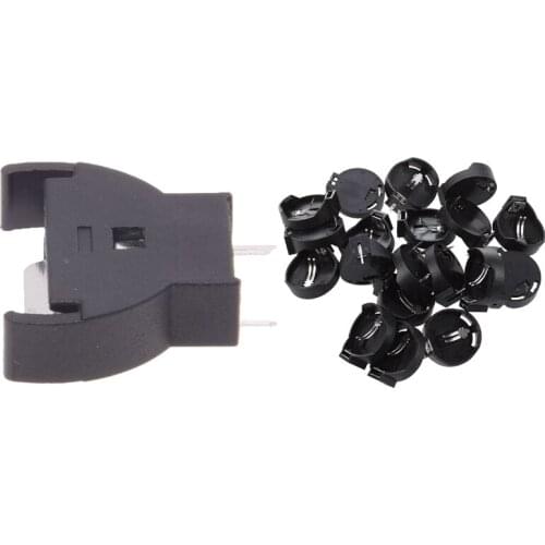 30Pcs Button Cell Battery Sockets Holder Case Black - 10Pcs For Cr2032 & 20 Pcs For Cr/Lir2032 2025 2016