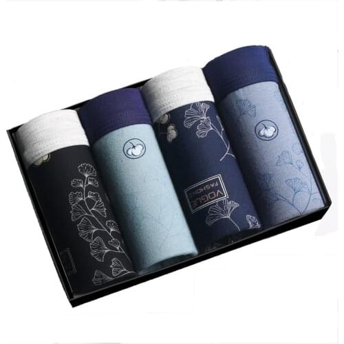 4pcs Boxer Shorts Underpants man Mens Panties Men Boxer Underwear Cotton For Male Couple Sexy Set Large Size Lot Soft