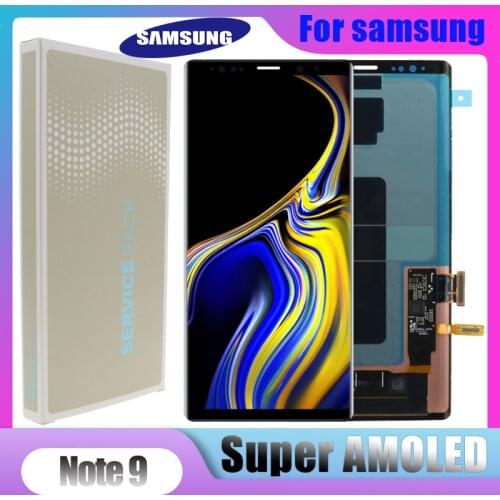 6.4" Original Super AMOLED Note9 LCD display For Samsung Galaxy NOTE 9 N960D N960F LCD touch screen replacement parts + frame