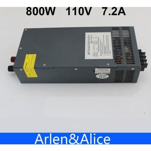 800W 0V TO 110V 7.2A Single Output Switching power supply AC to DC 110V or 220V