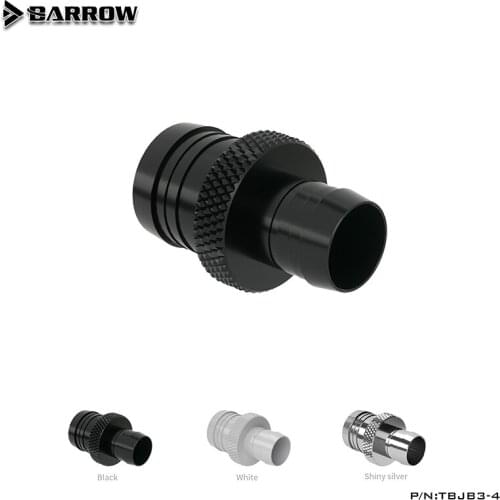Barrow Tube Adapter 1/2" To 3/8" Water Cooling Fitting 9.5mm to 12.7mm Black,Silver,White TBJB3-4
