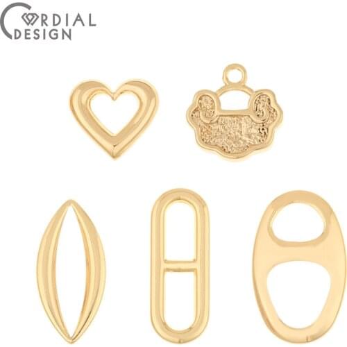 Cordial Design 50Pcs Earrings Accessories/Charms/Genuine Gold Plating/DIY Connectors/Hand Made/Jewelry Findings & Components
