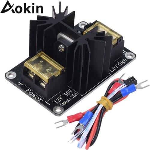 Aokin 3D Printer Heat Bed Module Hot Bed Power Expansion Board High Power Module Expansion Board with Cable Tube For 3D Printer