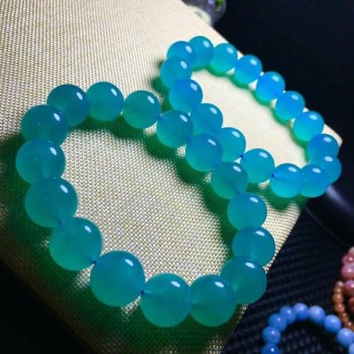 Free Shipping Natural Crystal Bracelet Amazonite From Mozambique Gemstone 13-12mm AAA(CX