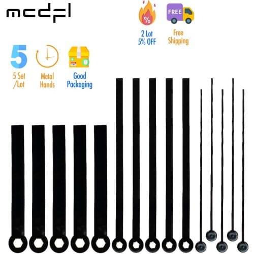 MCDFL Black Wall Clock Hands Quartz Movement Mechanism Clocks Silent Detailing Mechanical Clockwork Long Shaft Mechanic Tools O