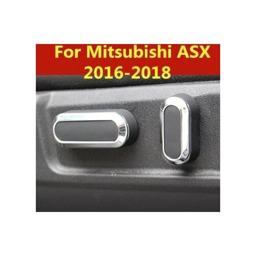 For Mitsubishi ASX 2016-2018 Car Seat Adjustment Buttons Decorative Sequins Frame Trim Interior decoration Auto Accessories