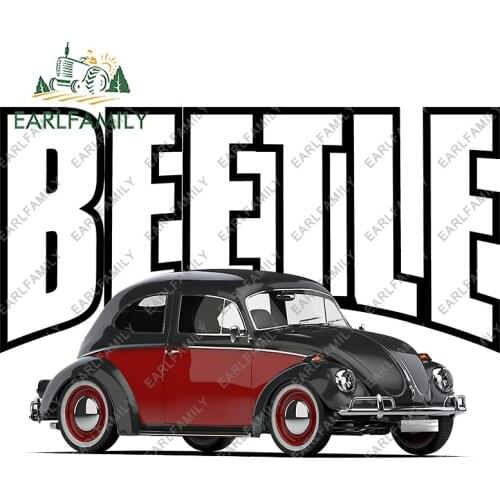 EARLFAMILY 13cm x 9.1cm for Beetle Ladybug Black Funny Car Stickers Air Conditioner Car Accessoires Windows Decal Graffiti Decor