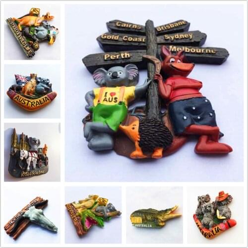 Europe and America Australia kangaroo Fridge Magnets Tourism Souvenir Refrigerator Magnetic Sticker Collection Handicraft Gift