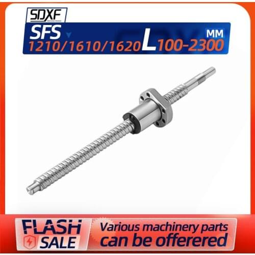 Silencer nut，SFS1210/1610/1620，100-2300mm， ballscrew with SFS type ball but 10/20mm lead for CNC kit，with nut and end machined
