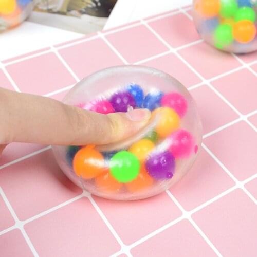 Anti Stress Toy Face Reliever Colorful Ball Autism Mood Squeeze Relief Healthy Toy Funny Gadget Vent Toy Children Christmas Gift