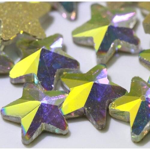 Riangle-shaped Non Hot fix Rhinestones AB/Clear Multi Colors Glass Flatback Crystal Stones for Clothes Bags Decoration