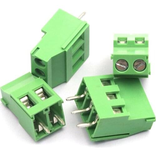 5pcs KF129 5.0MM 2P 3P 4P Terminal block KF129 2P 3P spacing 5.0MM can be spliced ​​screw connector 300V / 25A