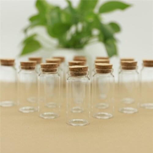 6 pieces 37*80mm 60ml Mini Glass Jars Test Tube Storage tiny Jar Spice Corks spicy Glass Bottle Stopper Candy Containers Vials