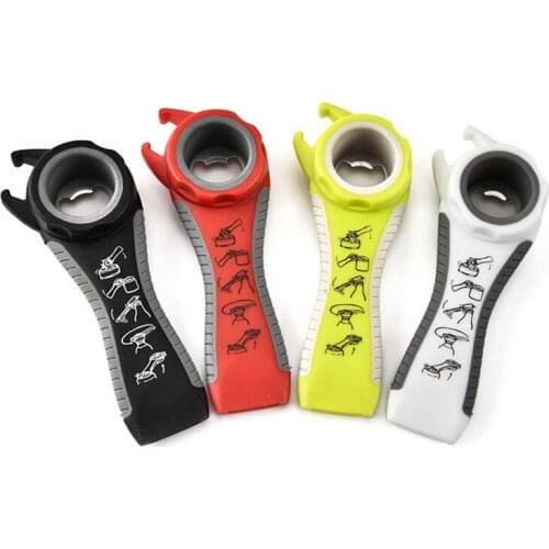 Multifunctional 5 in 1 Jar Cans opener Bottle Opener Kitchen Tool