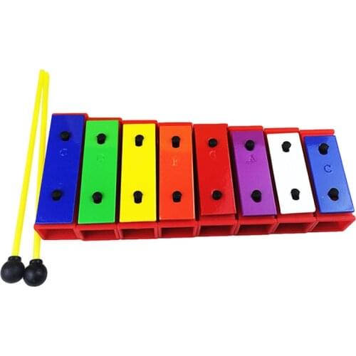 Orff percussion 8 Notes Xylophone Early Childhood Kid Music Instrument Baby Learning Music Instrument With Plastic Box gift OF10