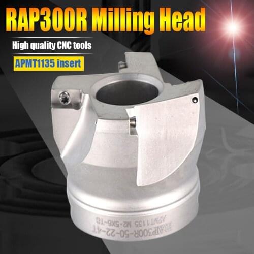 CNC face milling cutter head RAP300R 50-22-4T BAP 300R 63-22-4T shoulder cutting edge 75 degree milling tool insert APMT1135