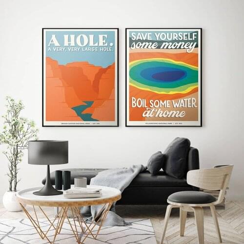 Joshua Tree Print National Park Poster Subpar Parks Wall Art Yellowstone Canvas Art Modern Gift Idea Home Decor For Living Room