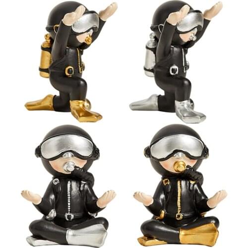 Diver Figurines Tabletop Pen Organizers Storage Bedside Eyeglasses Holder
