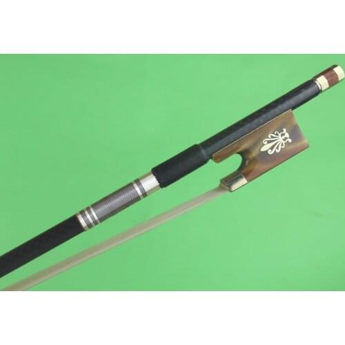 New PRO 4/4 full size Carbon Fiber Violin Bow OX Horn Frog top selling