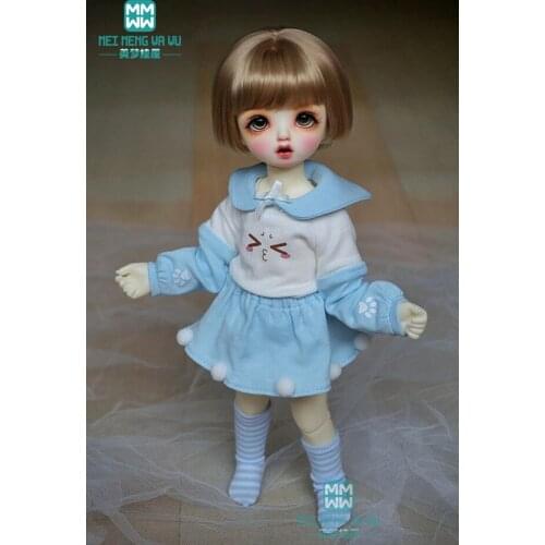 Dolls clothes fits 27cm-30cm 1/6 bjd dolls blue casual sweatshirt
