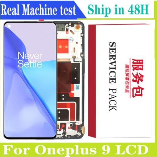 Orignal test 6.55''Amoled For OnePlus 9 LCD Screen Display+Touch Panel Digitizer For OnePlus 9 LE2113 LE2111 LE2110 Display