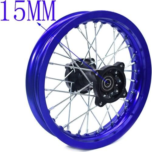 12mm or 15mm Rear 1.85-12 inch 6000 Aluminum Alloy Back Wheel Rim PIT PRO Trail Dirt Bike Redpit bike parts Red colour