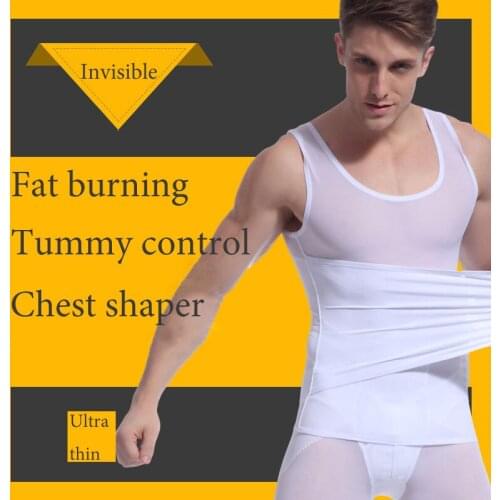 Buckle Style Mens Tightening Waist Trainer Corset Tummy Control Tummy Trimmer Body Slimming Shaping Straps Vest Top Clothing