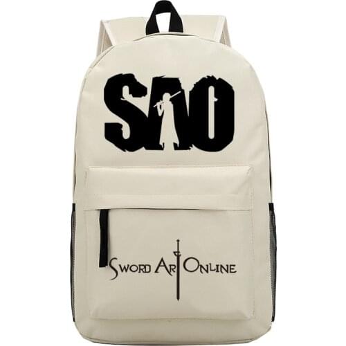 Rucksack Anime SAO Pattern Leisure Travel Bag Laptop Backpack Notebook for Students Boys Girls Adult 2020